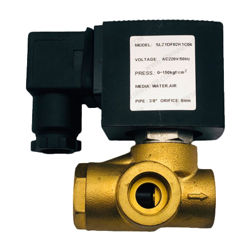 โซลินอยด์วาล์วทองเหลือง CO2 ขนาด 3/8 นิ้ว [ Brass Solenoid Valve ]